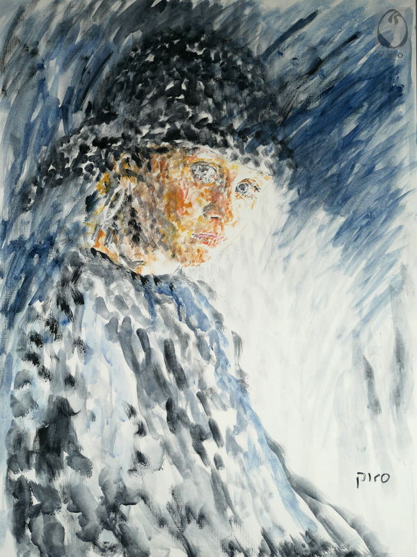 oil on paper - olio su carta di Piro